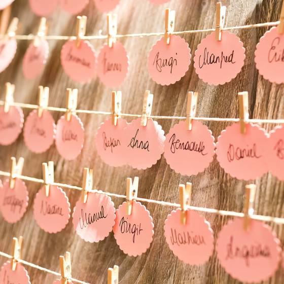 Seating plan for the wedding guests