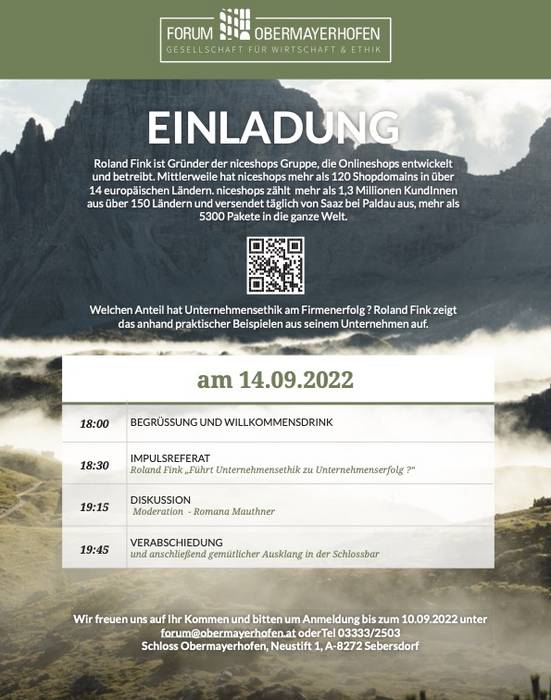 Einladung zum Forum Obermayerhofen am 14.09