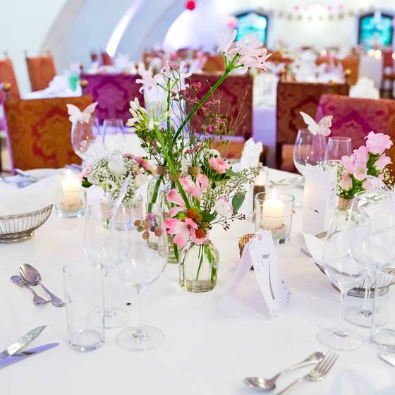 Laied table for the wedding ceremony